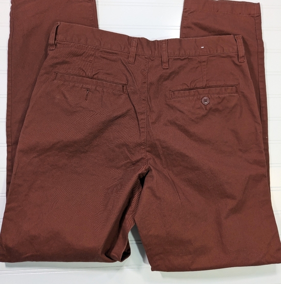 H&M Brown/Copper Slim Fit Stretch Chino - Picture 3 of 5